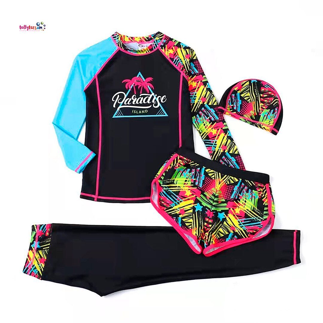 Keyla printed sunsafe swimsuit set for boys