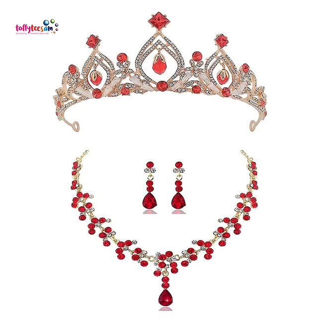 Fairy Tale Dreams Jewelry Set Tiara crown, necklace, earrings