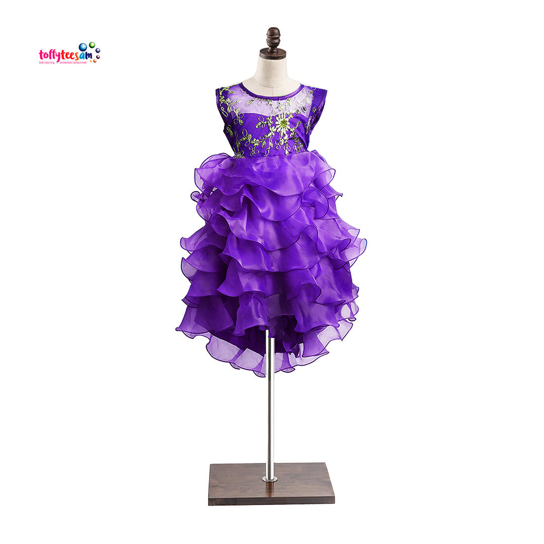 Lace Sequins Wedding Tulle Dress Pageant Embroidery Tail Princess Communion Party Birthday Flower Girls Evening Gown