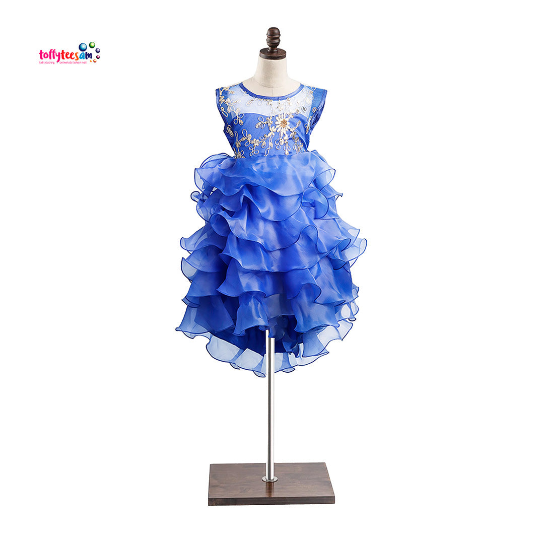 Lace Sequins Wedding Tulle Dress Pageant Embroidery Tail Princess Communion Party Birthday Flower Girls Evening Gown