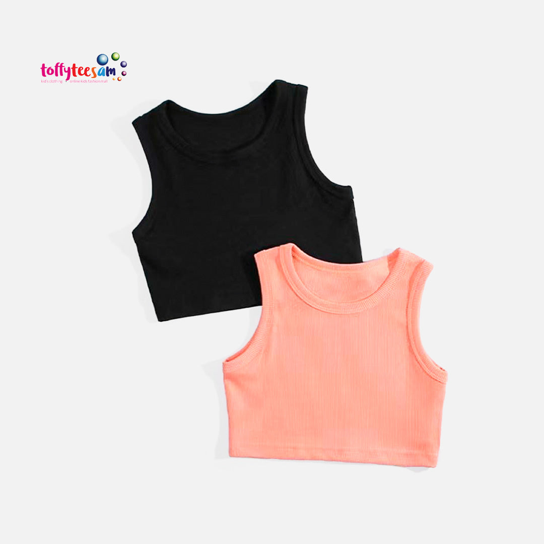 Kid Girls Sleeveless Crop Top