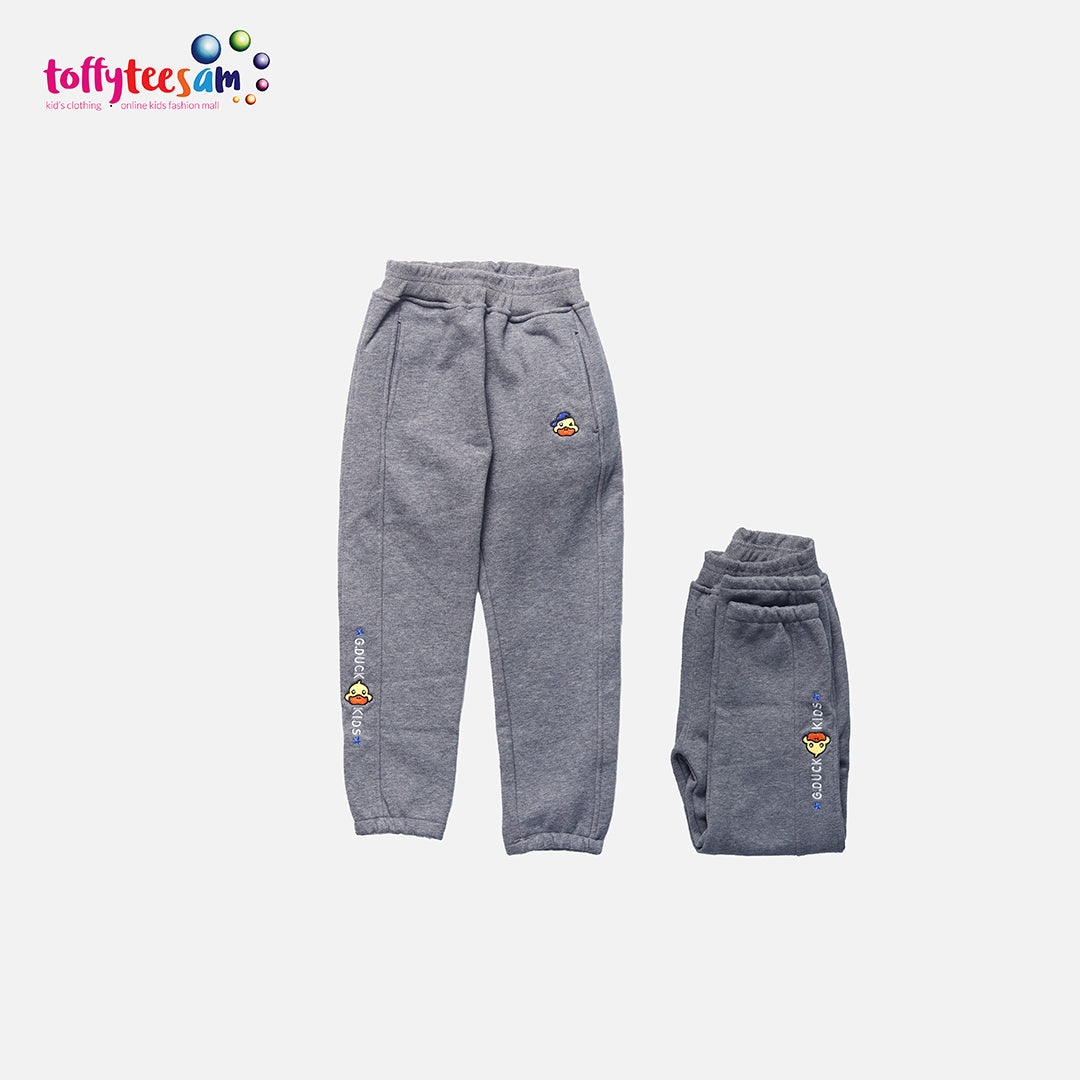 G.DUCK GREY FLEECE RELAXEDFIT TRACK SUIT FOR KID&