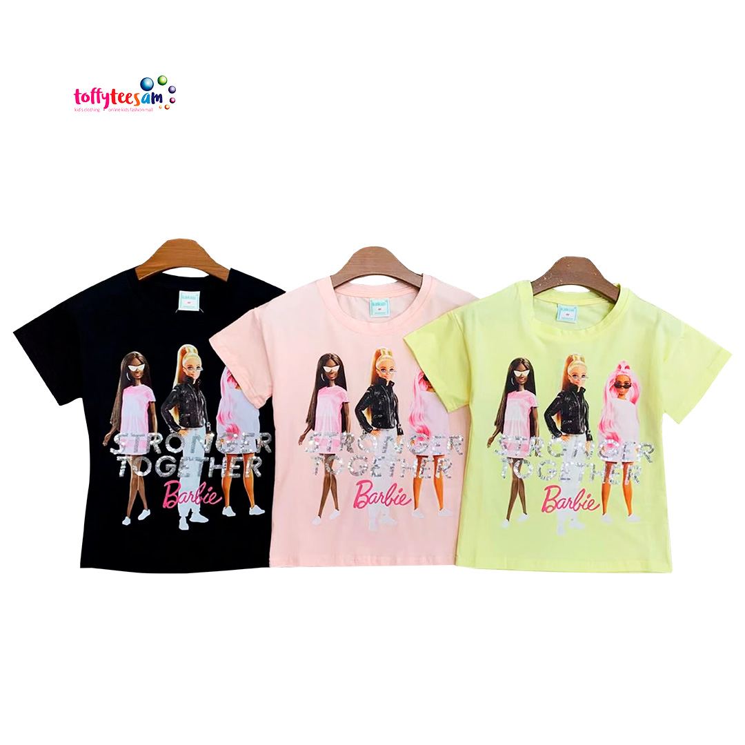 Barbie Stronger together - Round-Neck Cotton T-Shirt - Girl&