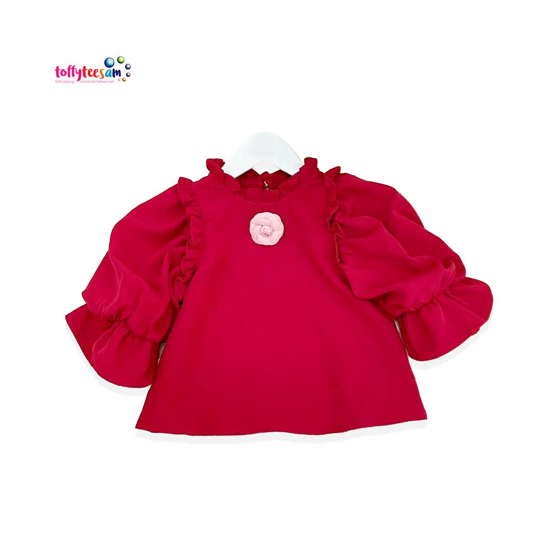 SHORT RUFFLED PUFF SLEEVES