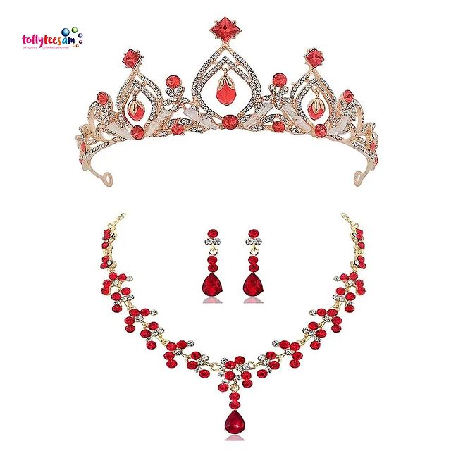 Fairy Tale Dreams Jewelry Set Tiara crown, necklace, earrings