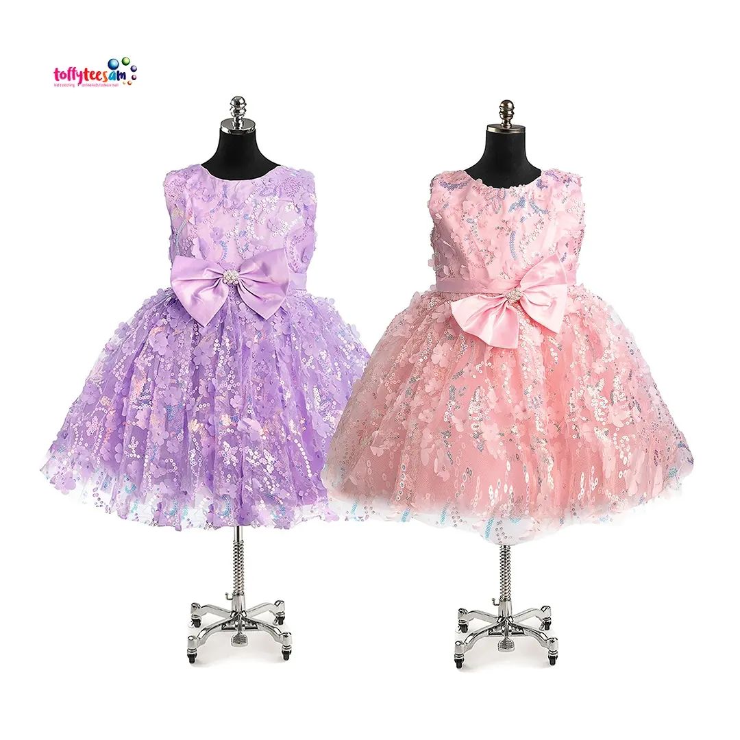 Birthday Dress for Girls Cupcake Dresses Kids Girl Sleeveless Flower Party Dress Wedding Party Tutu Tulle Clothes