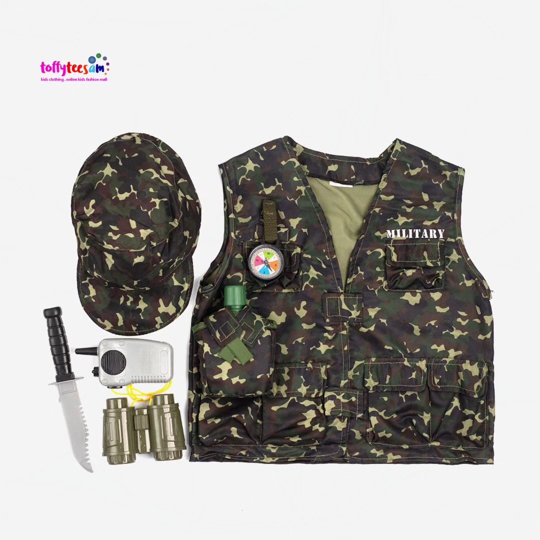 Complete Kids Military/Soldier Costume Set