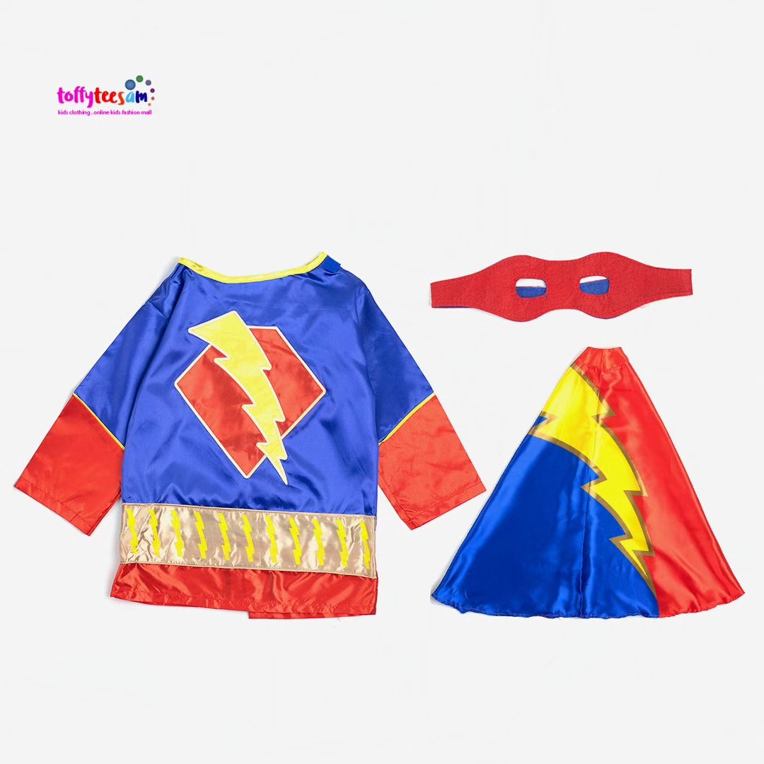Superhero Costume with Cape and Eye Mask