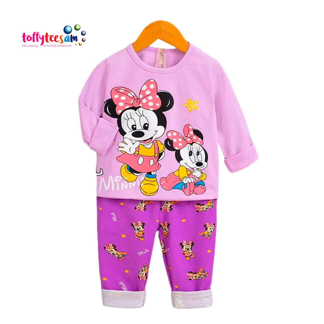 Minnie Mouse Long Sleeve Girls Character Pyjamas