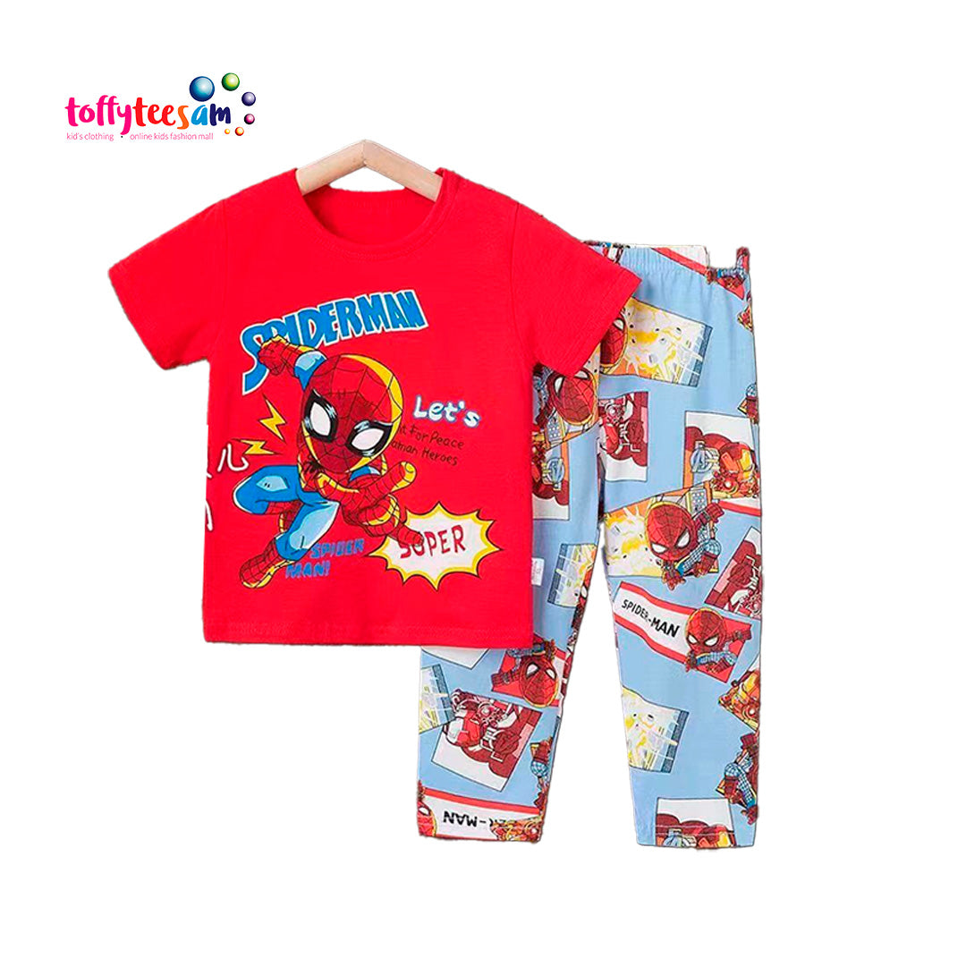 Spiderman Short Sleeve Girls Character Pyjamas