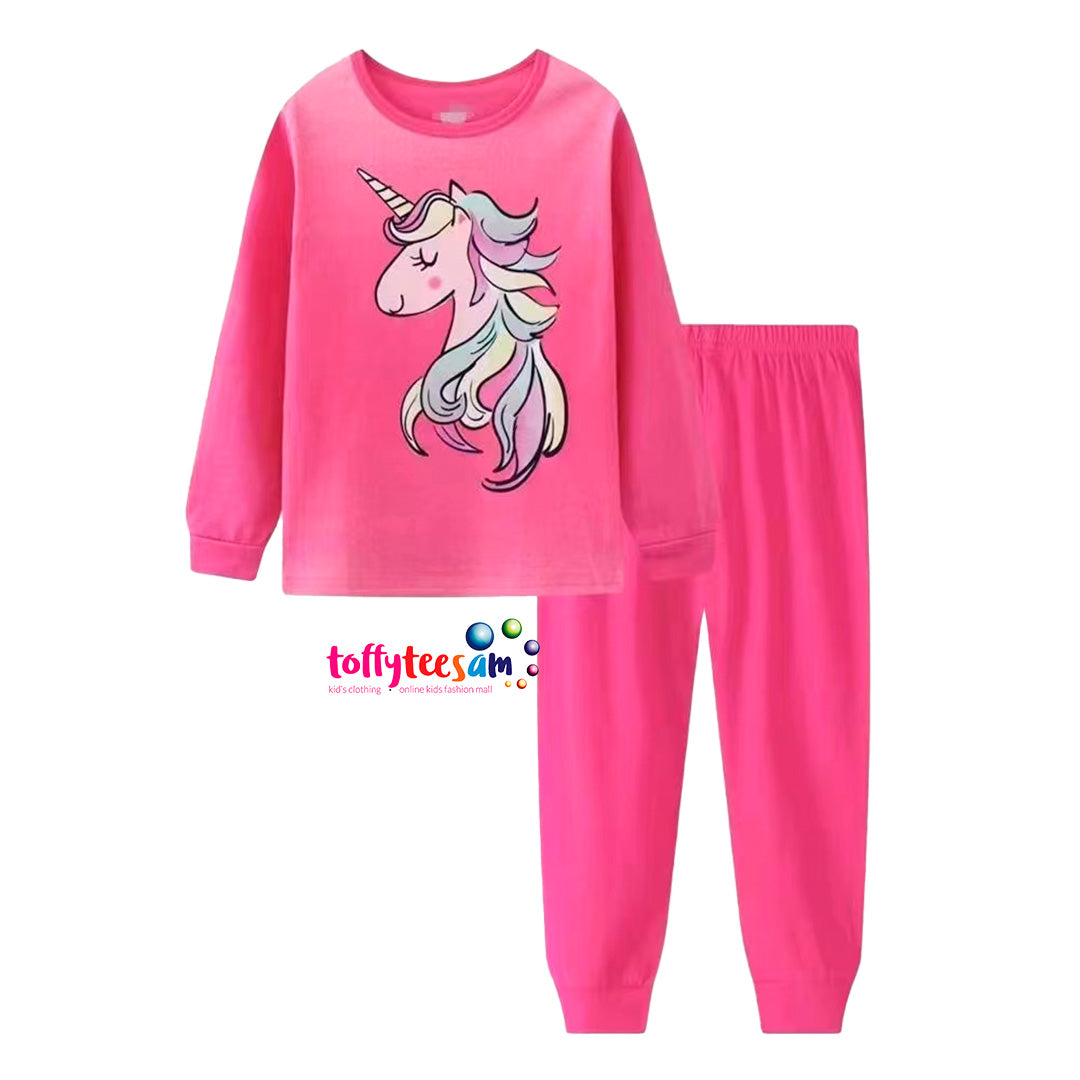 Long Sleeve Girls Unicorn Princess Character Pyjamas