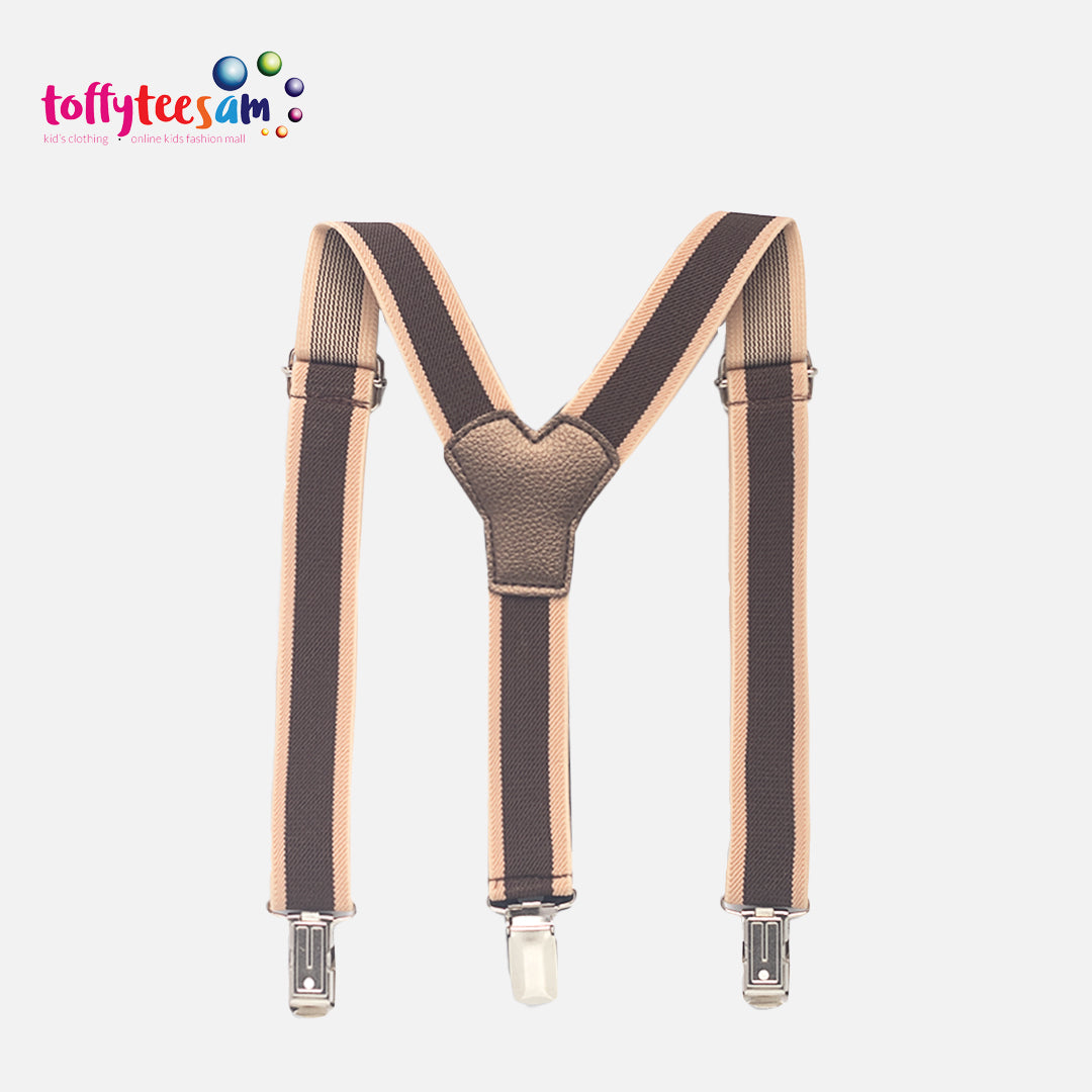 Suspenders for Boys with Elastic Y-Back Design with Strong Metal Clips