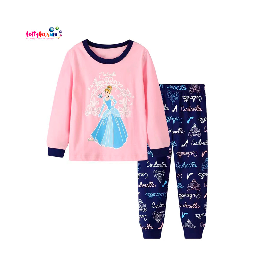 Cinderella Long Sleeves Pajamas - Girl&