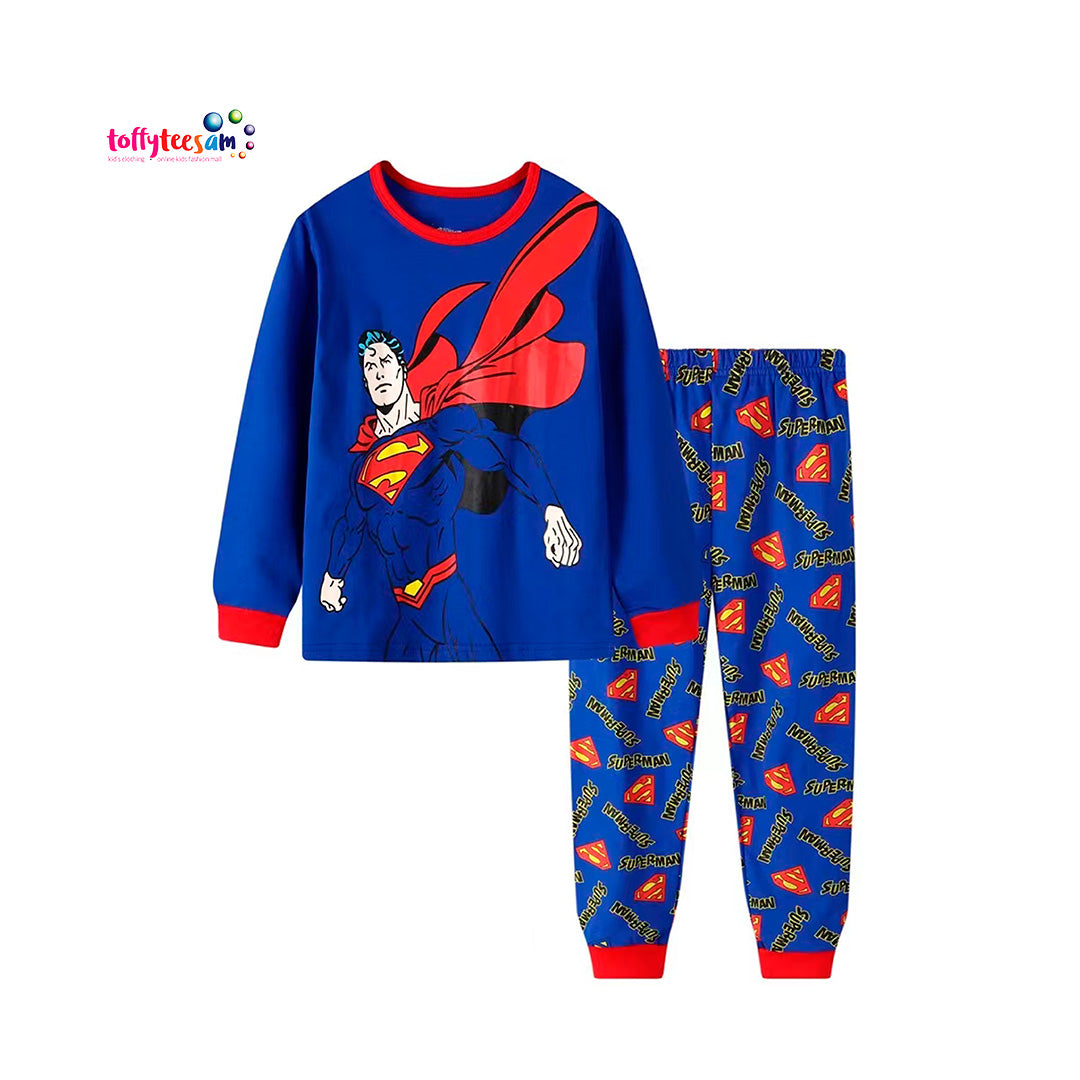 Superman in action Long sleeves Pajamas - Pyjamas - Character Pyjamas - PJ - Character Pajamas