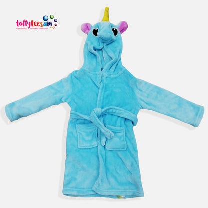 New Winter Big Boys Girls Bath Robe Children Unicorn Hooded Flannel Pajamas Lengthen Bathrobes for Teenage Boy Cartoon Pyjamas