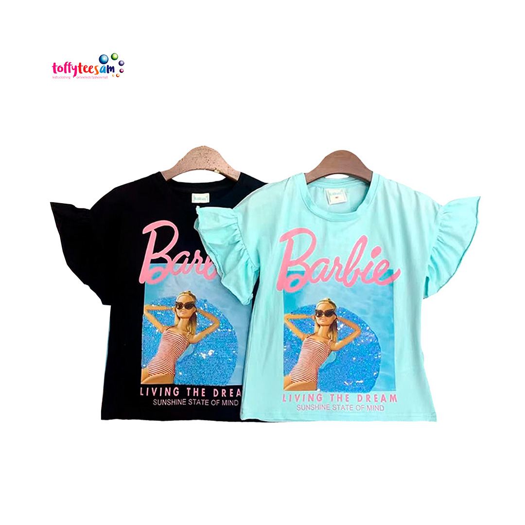 Barbie Living The Dream  Round-Neck Cotton T-Shirt - Girl&